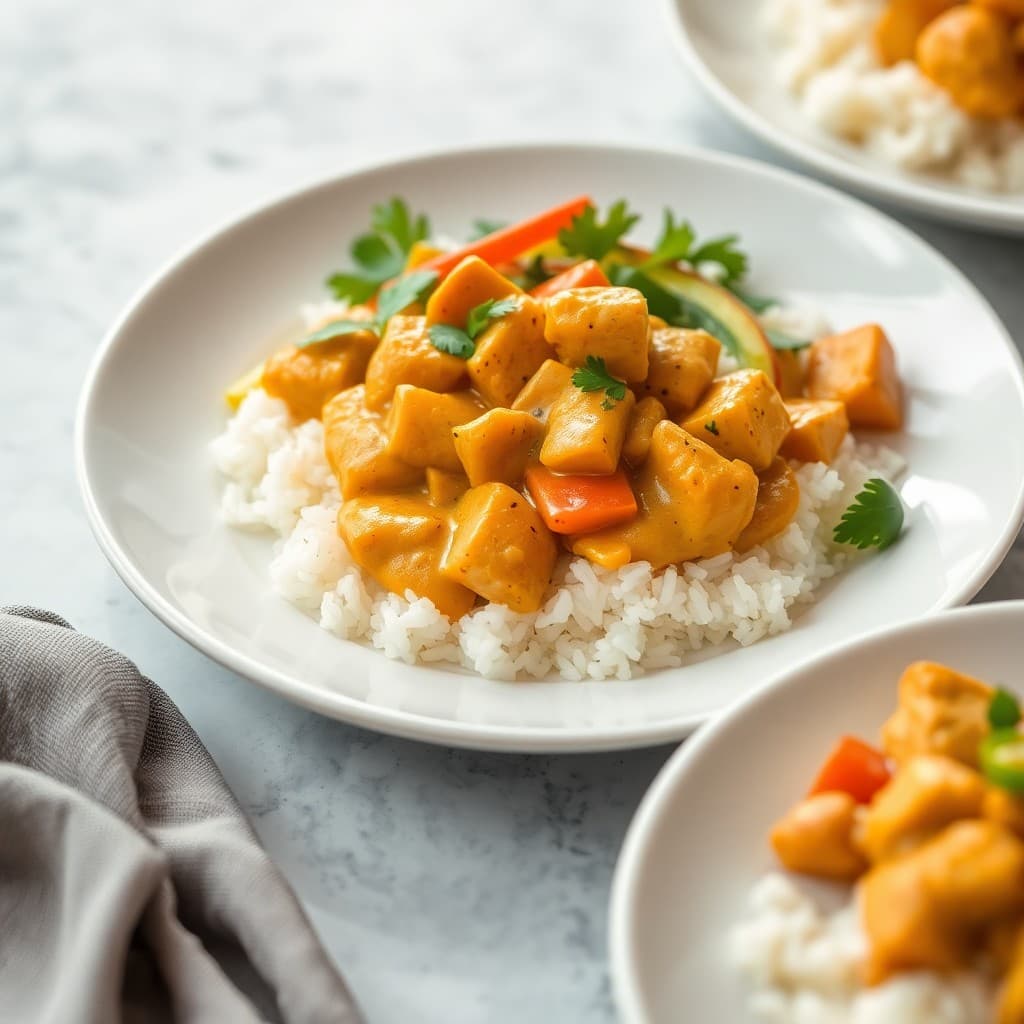 Thai-Inspired Coconut Curry Chicken Bowls