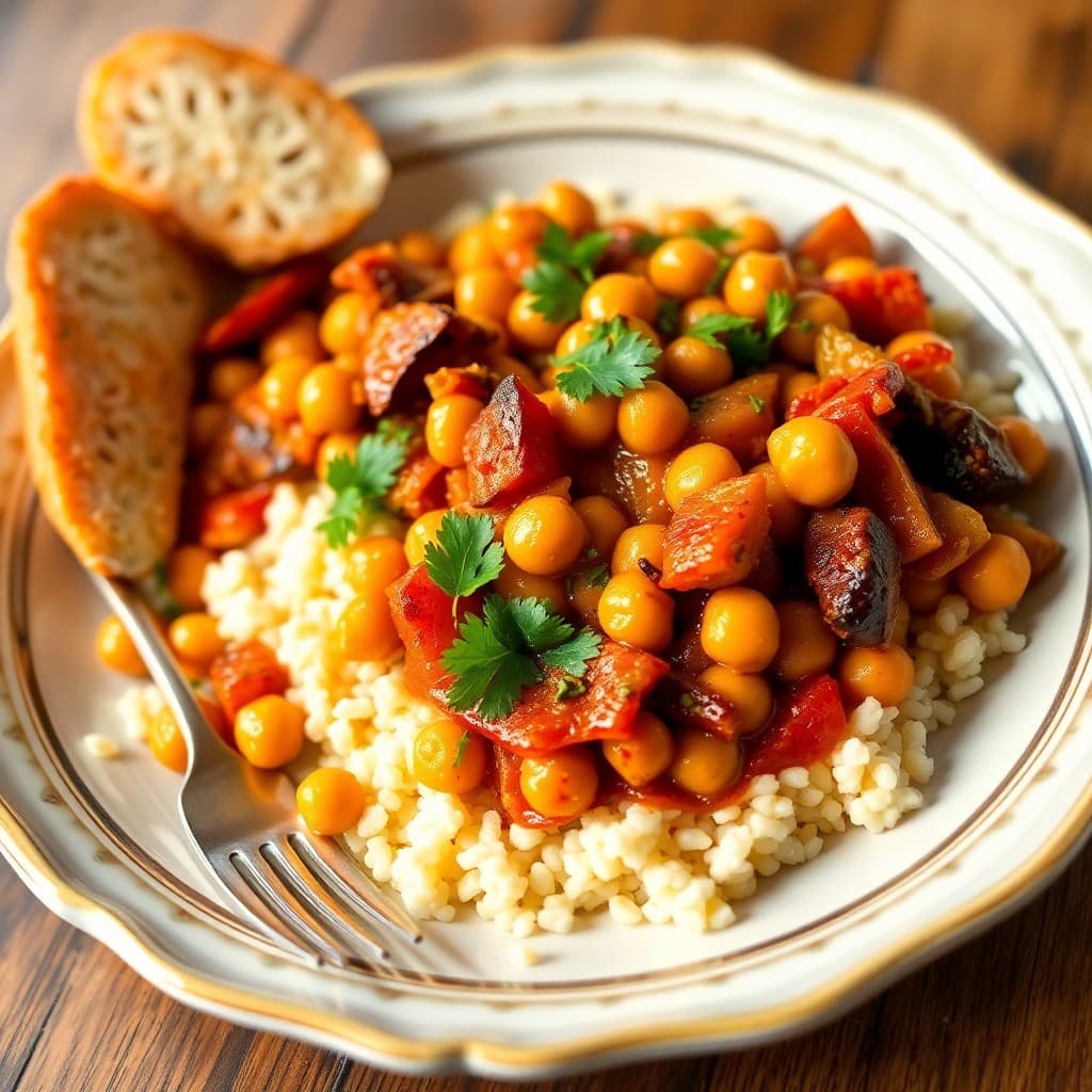 Vibrant Moroccan Chickpea Tagine