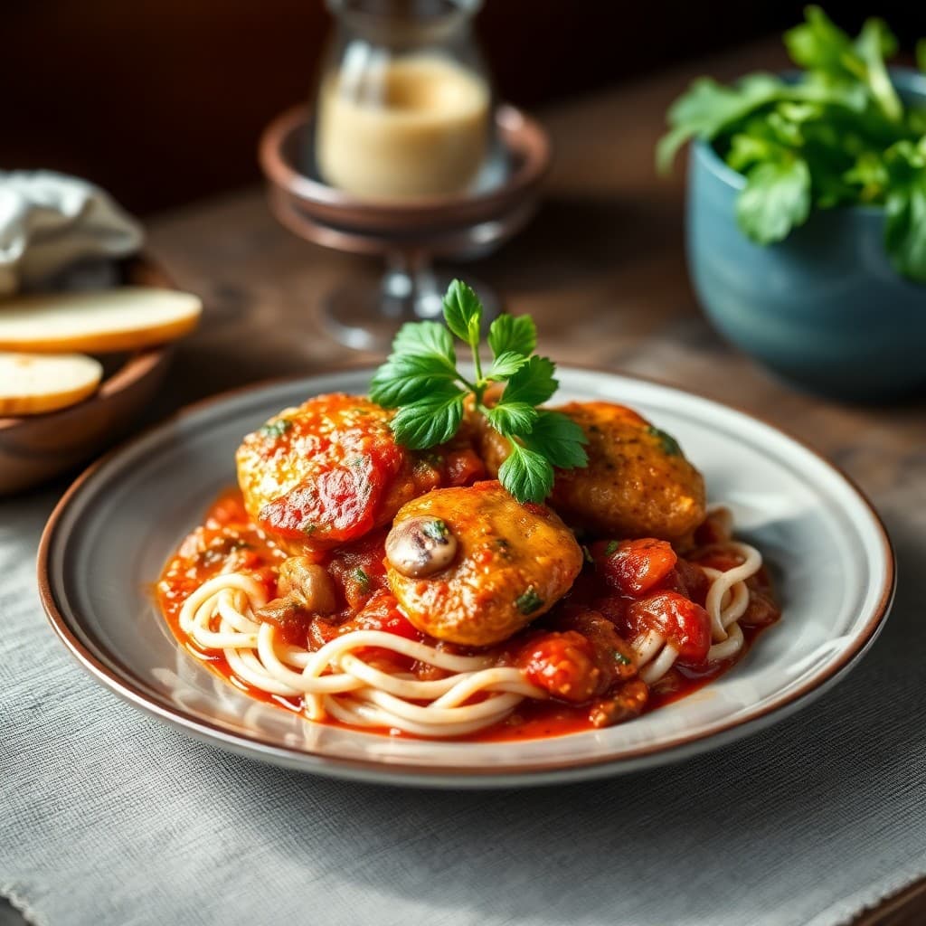 Tuscan Chicken Cacciatore