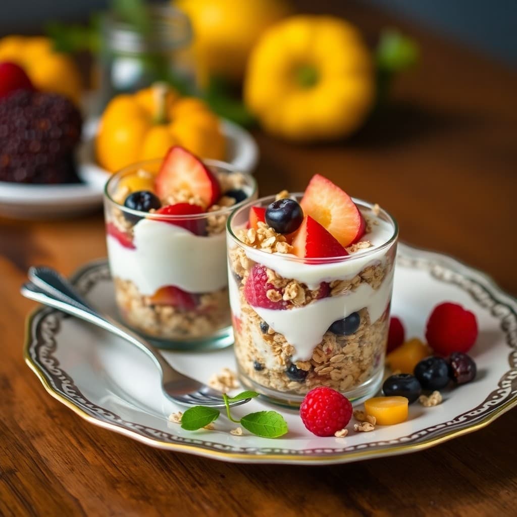 Autumn Oat and Fruit Parfait