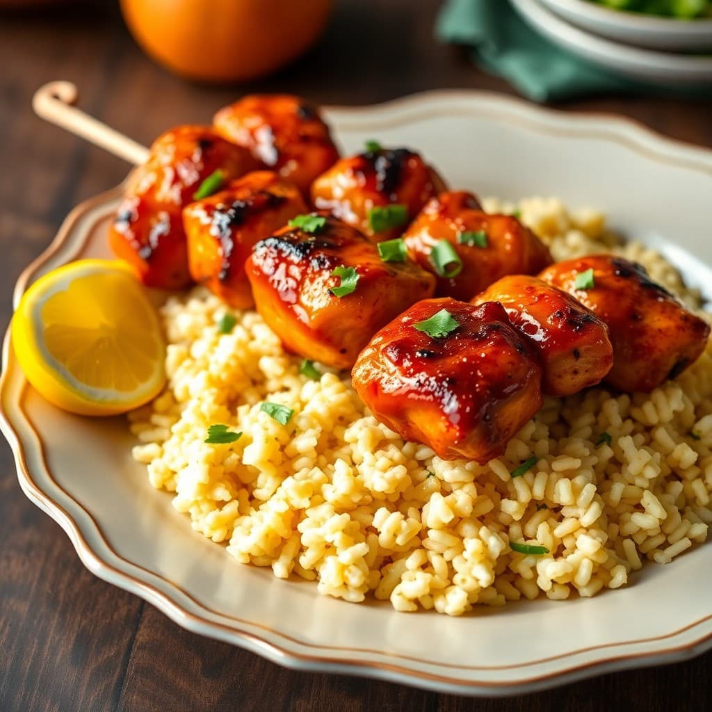 Spicy Mango Thai Chicken Skewers