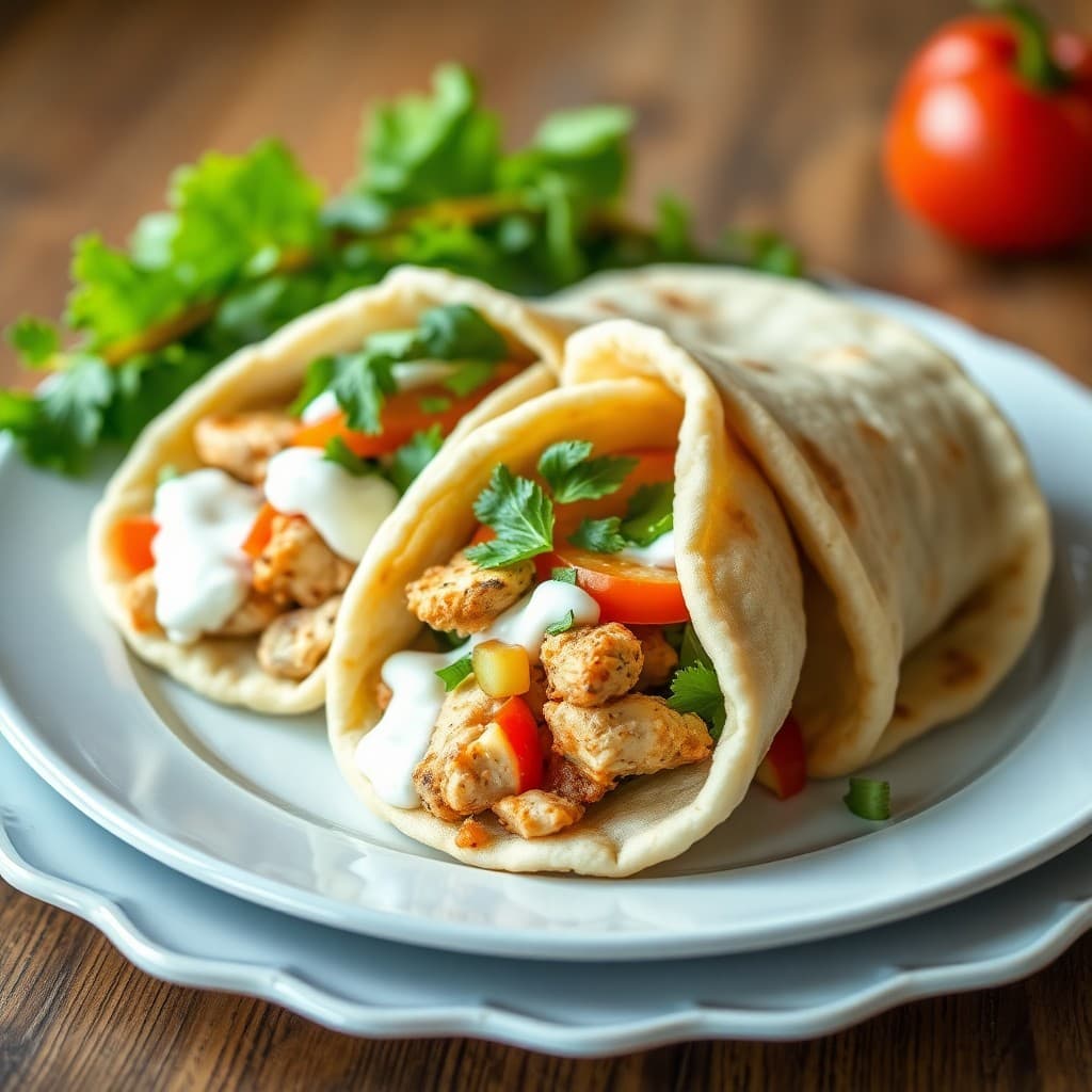 Zesty Greek Chicken Pitas
