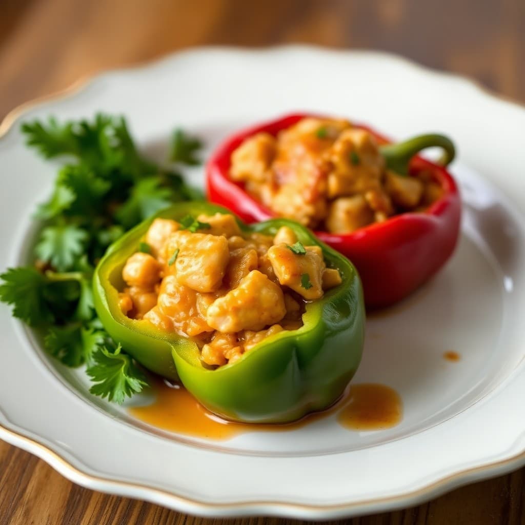 Teriyaki Chicken Stuffed Peppers