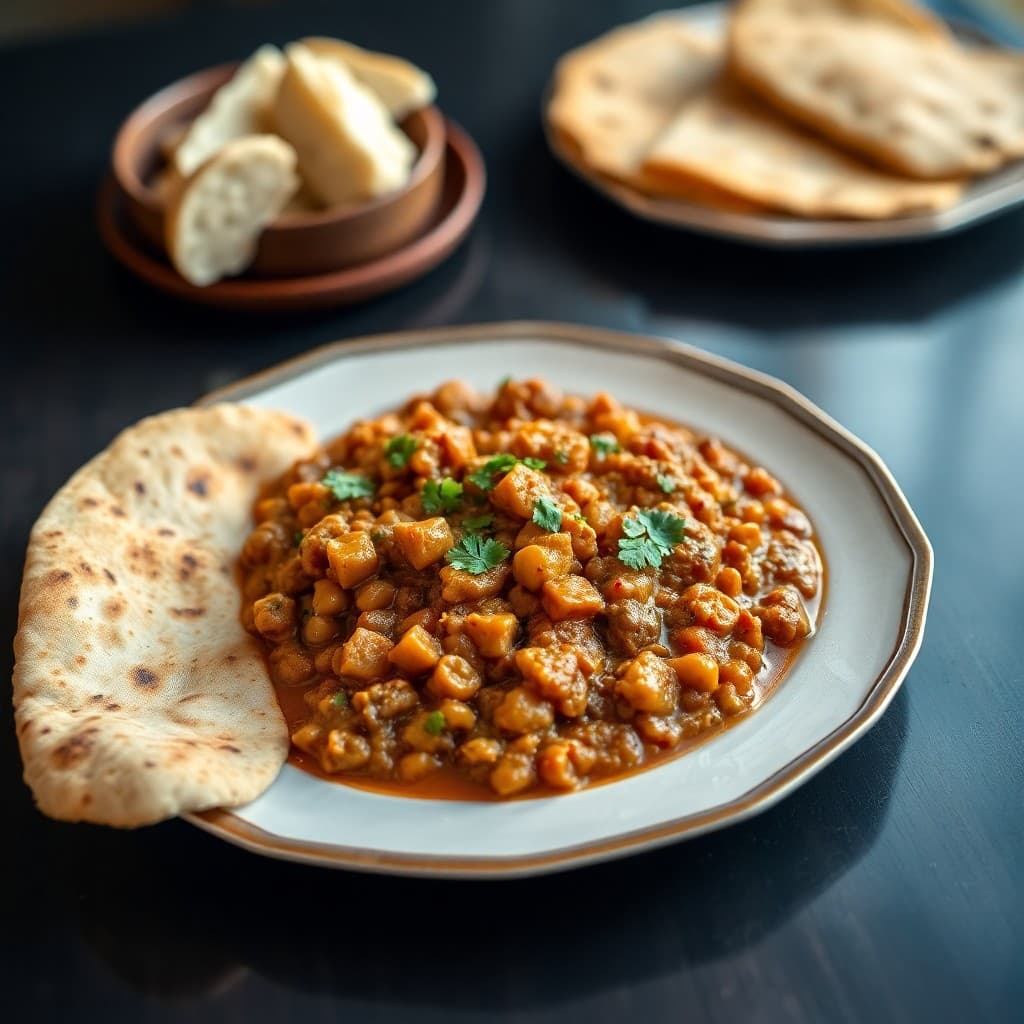 Ethiopian Spiced Lentil Stew with Injera Flatbread