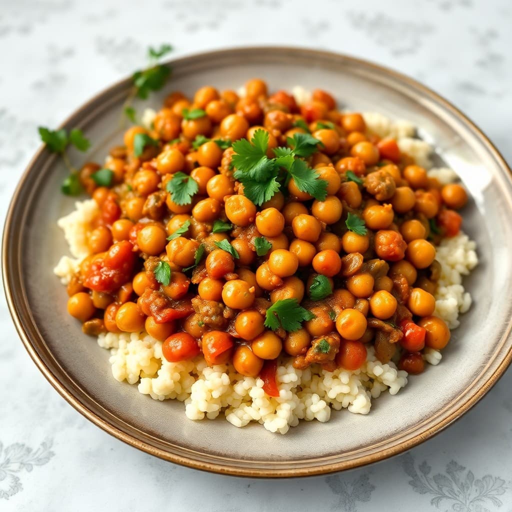 Moroccan Chickpea and Lentil Tagine