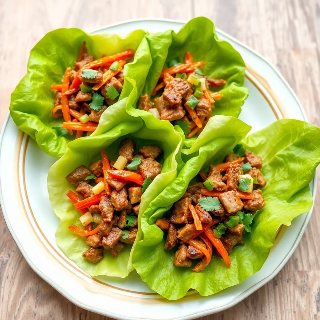 Spicy Vietnamese Beef Lettuce Wraps