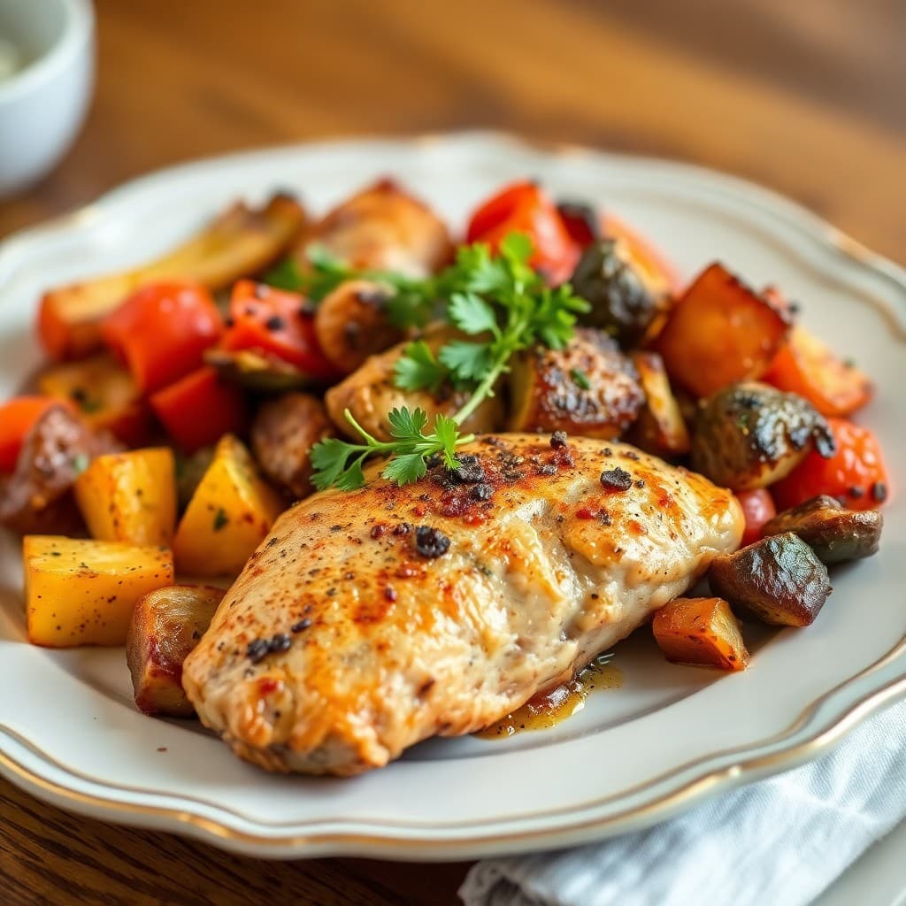 Mediterranean Roasted Chicken & Veggies