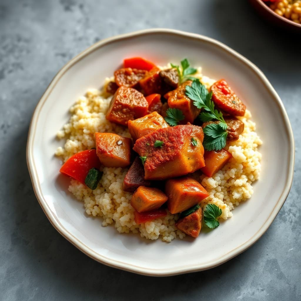 Moroccan Spiced Pork Tagine with Couscous