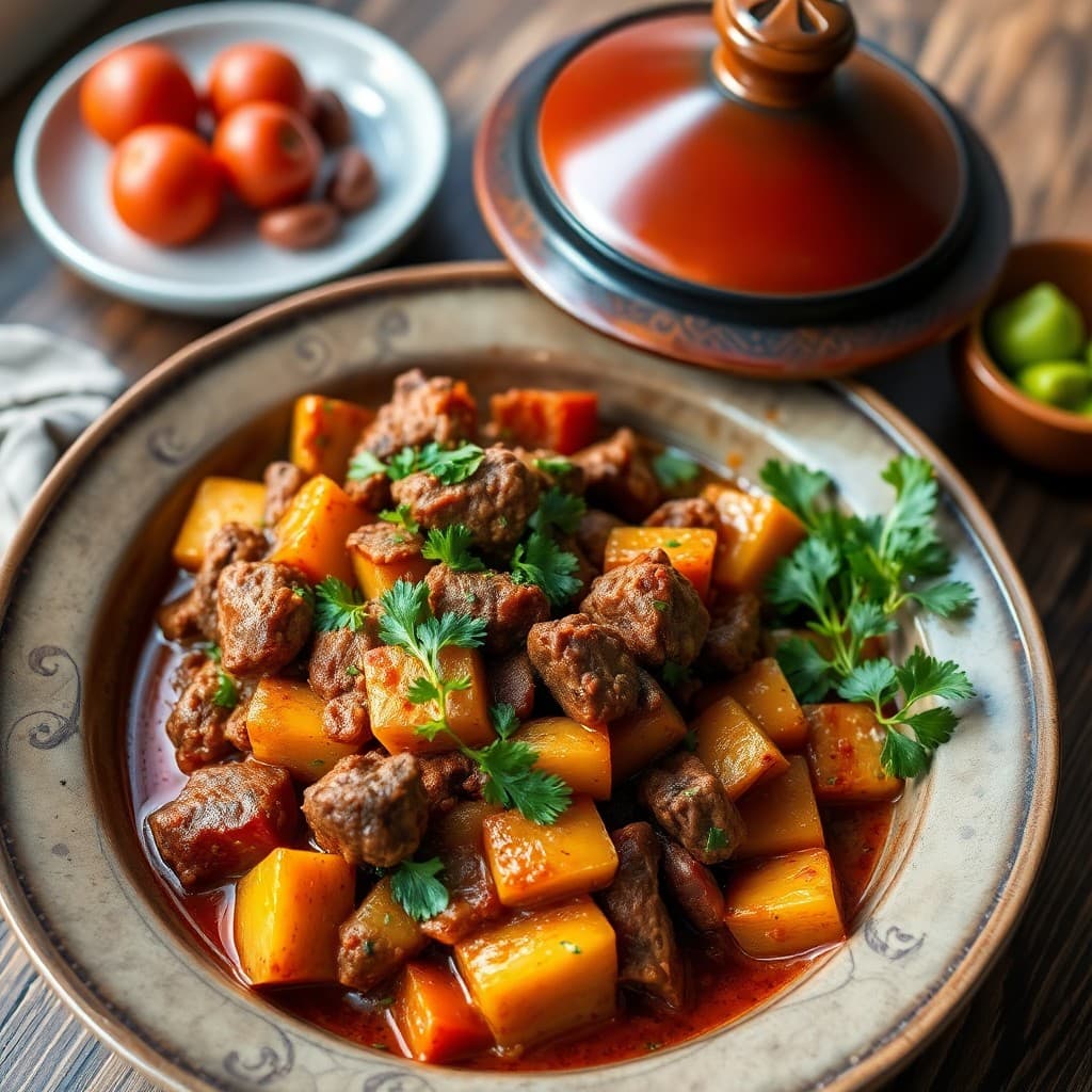 Moroccan-Style Beef and Vegetable Tagine