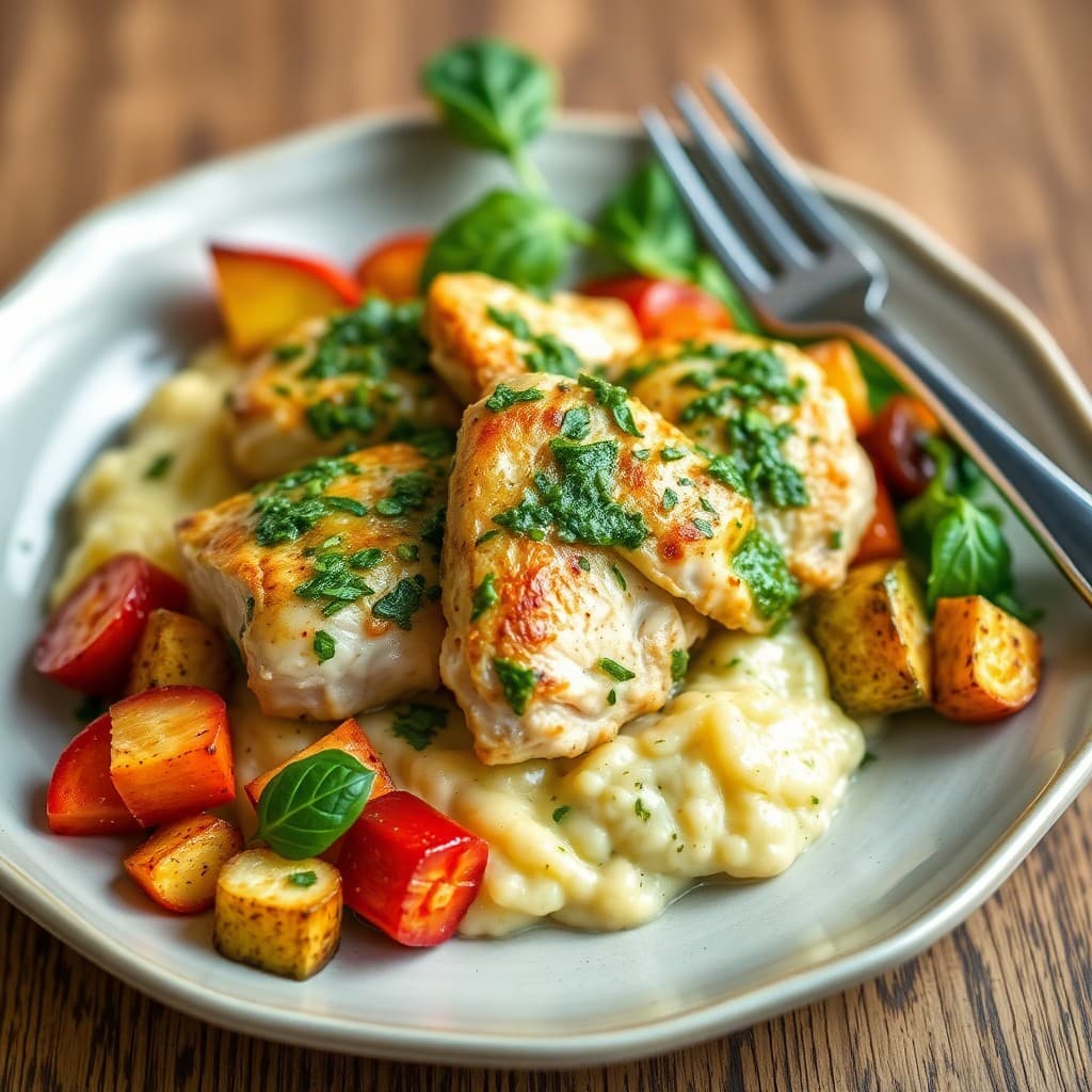 Tuscan Chicken Pesto Bowls