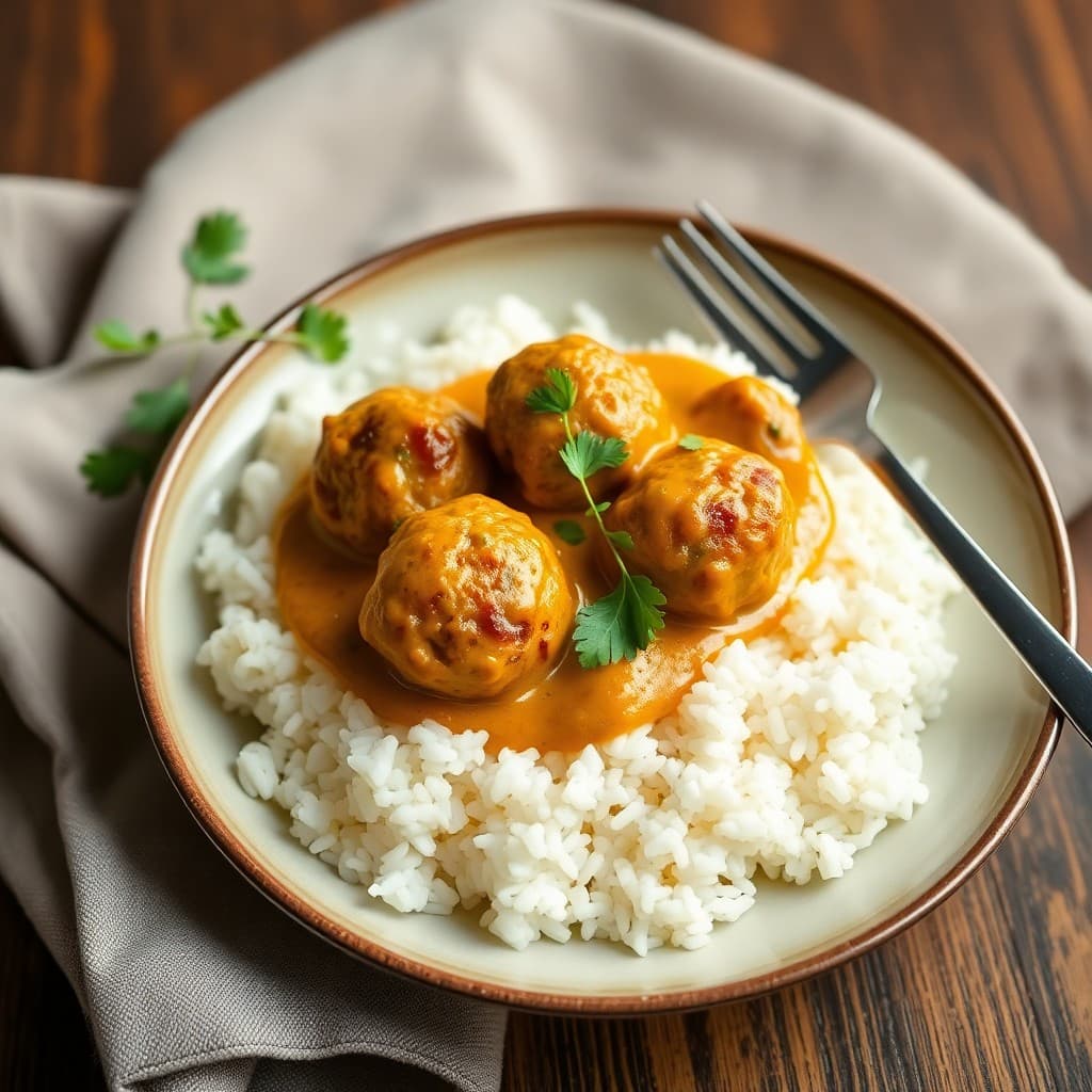 Thai Coconut Curry Beef Meatballs