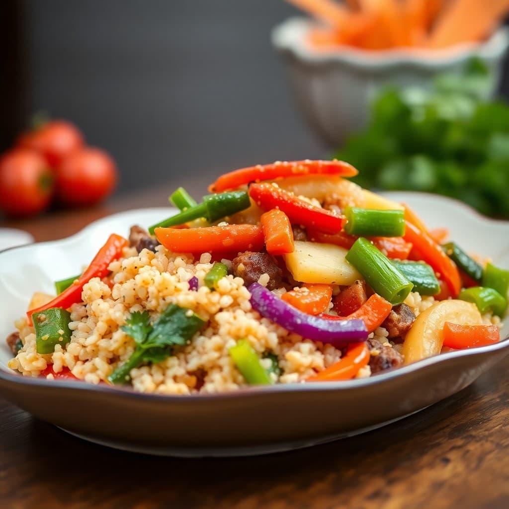 Vegetable and Quinoa Stir-Fry