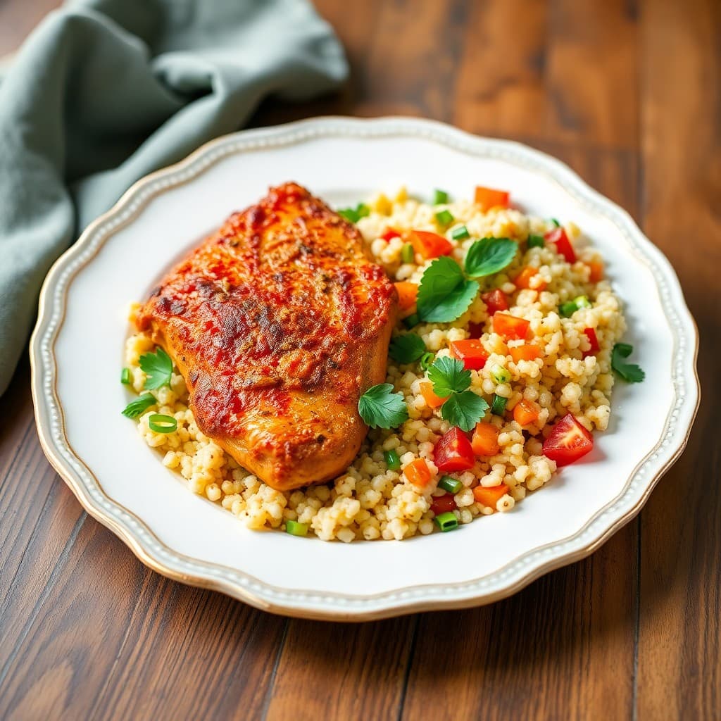 Moroccan-Spiced Chicken with Couscous Salad
