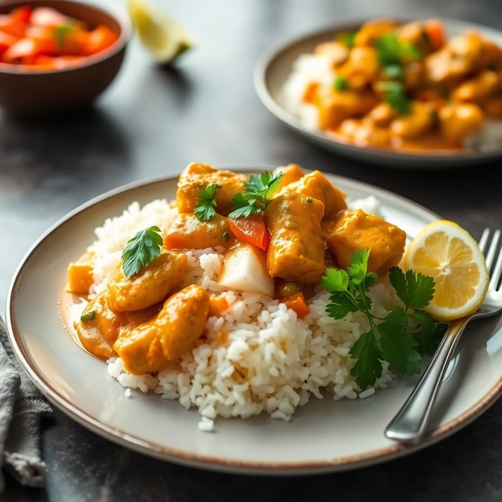 Vibrant Thai Coconut Curry Chicken Bowls