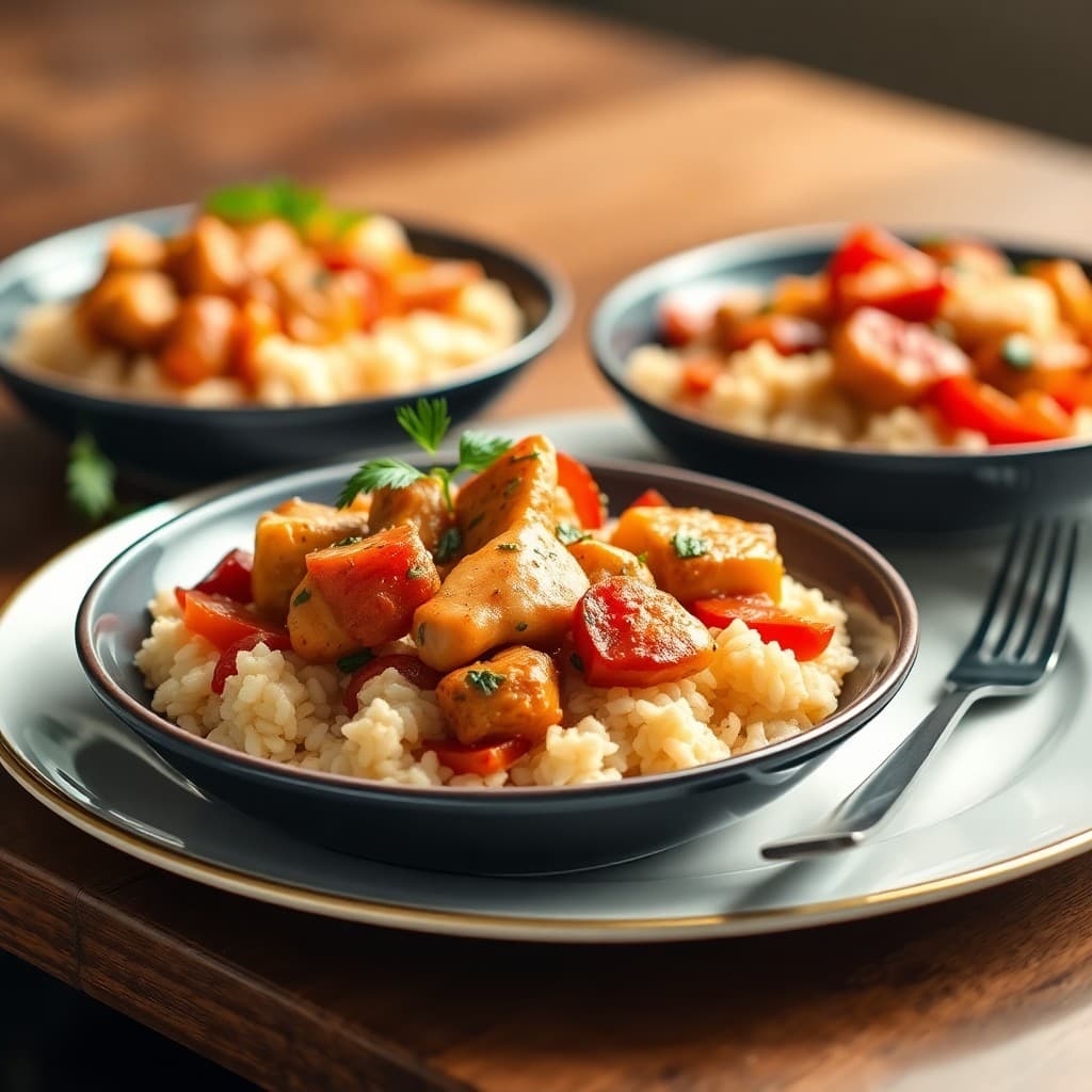 Spanish Chicken and Rice Bowls