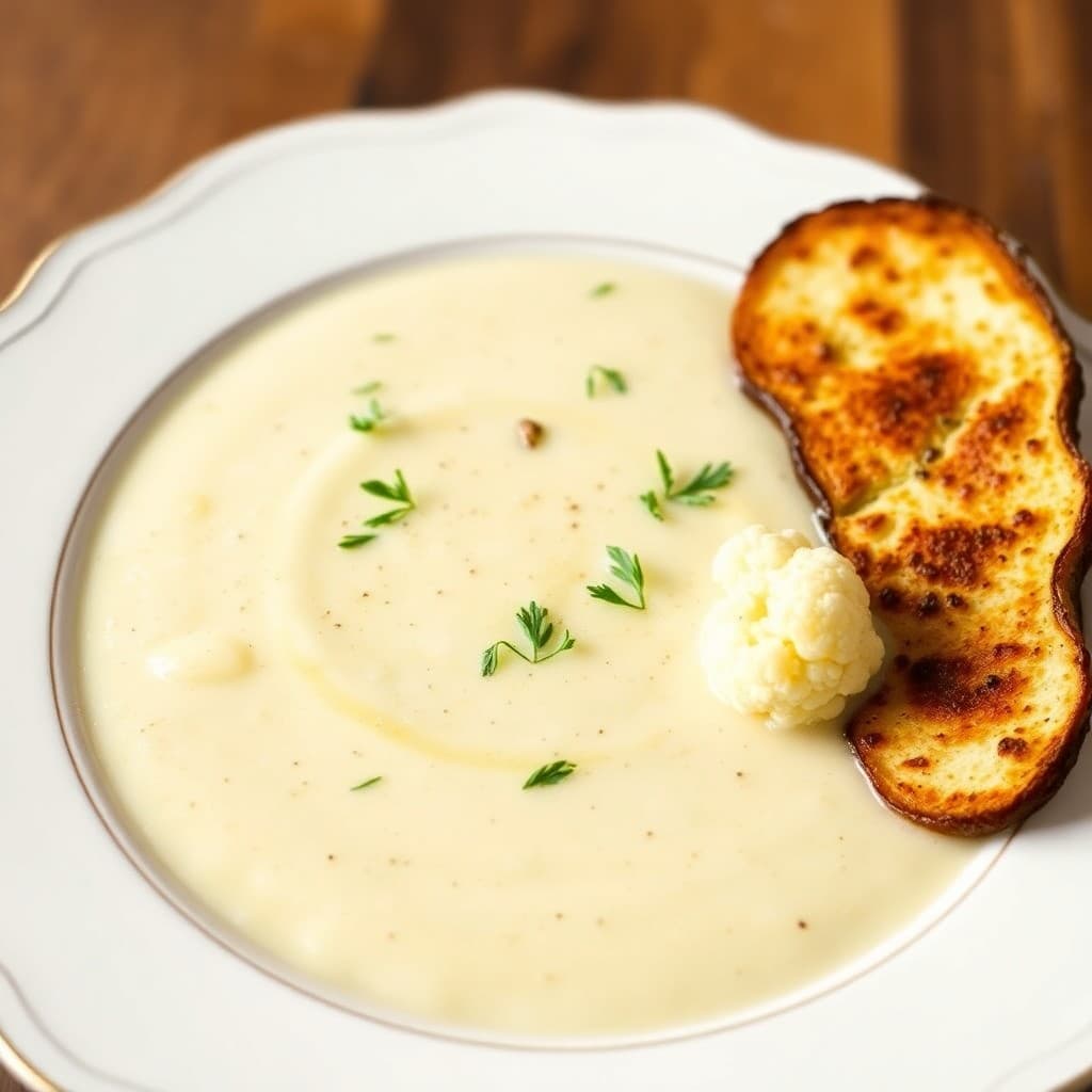 Roasted Cauliflower and Garlic Soup