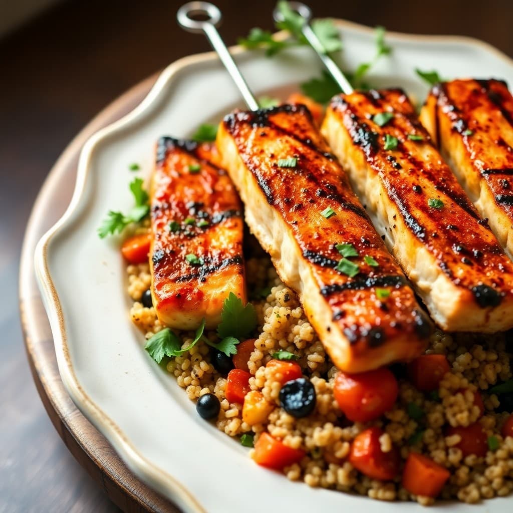 Sizzling Mediterranean Salmon Skewers