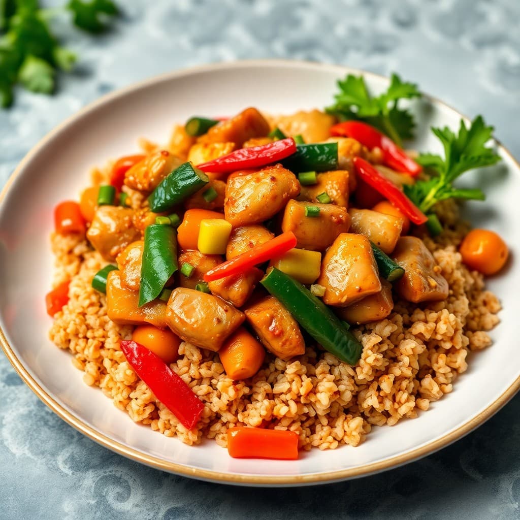 Chinese Szechuan Chicken Stir-Fry