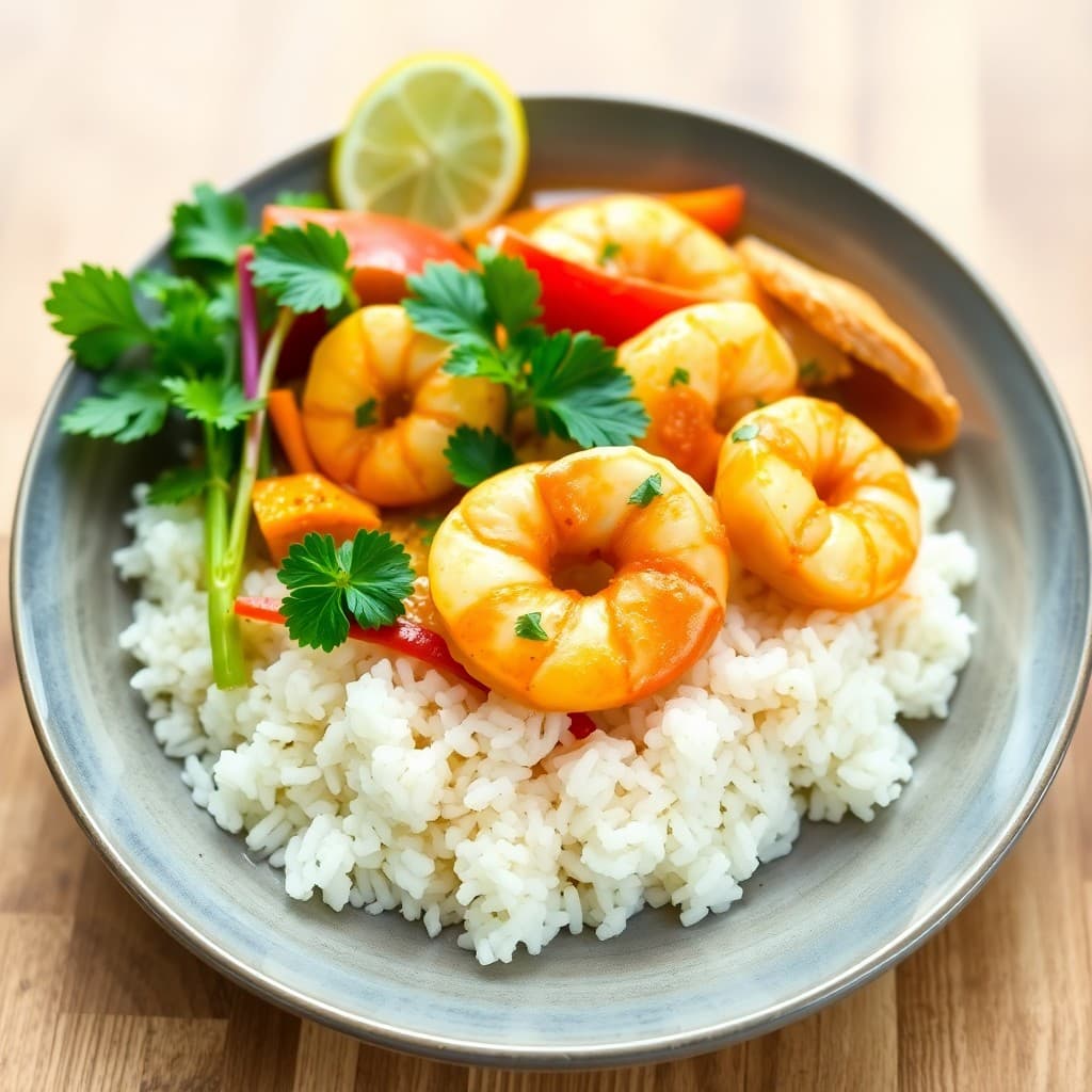 Thai Coconut Shrimp Curry Bowls