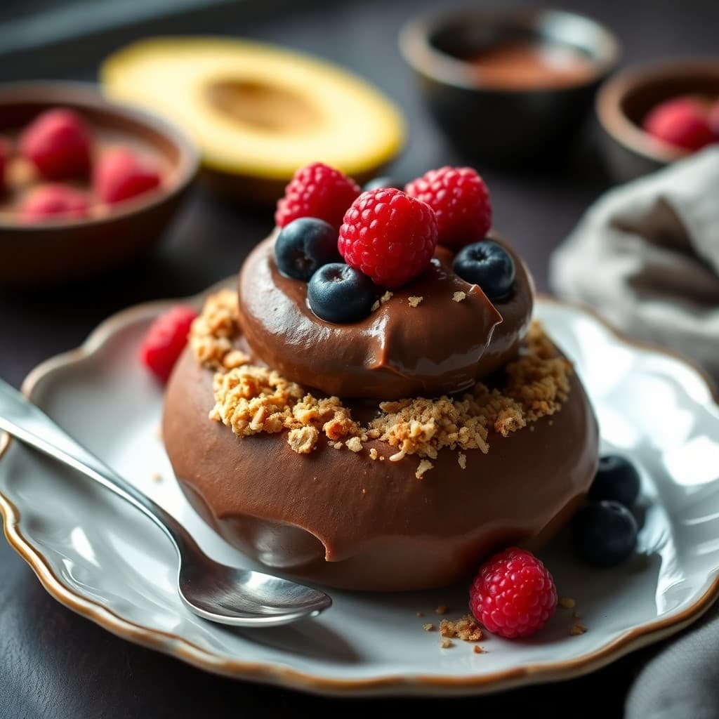 Ethiopian Tej-Spiced Chocolate Mousse with Teff Crumble