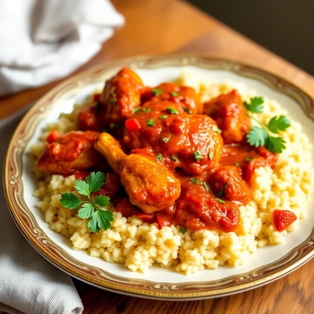 Zesty Moroccan Chicken Tagine with Couscous