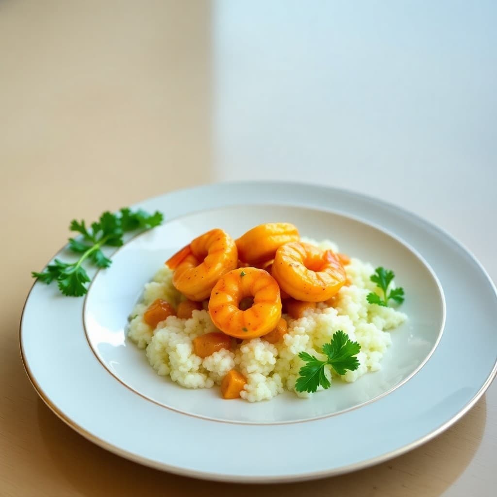 Spicy Thai Coconut Curry Shrimp with Cauliflower Rice