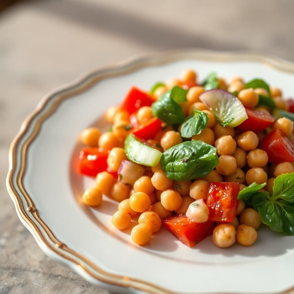 Mediterranean Veggie and Chickpea Salad