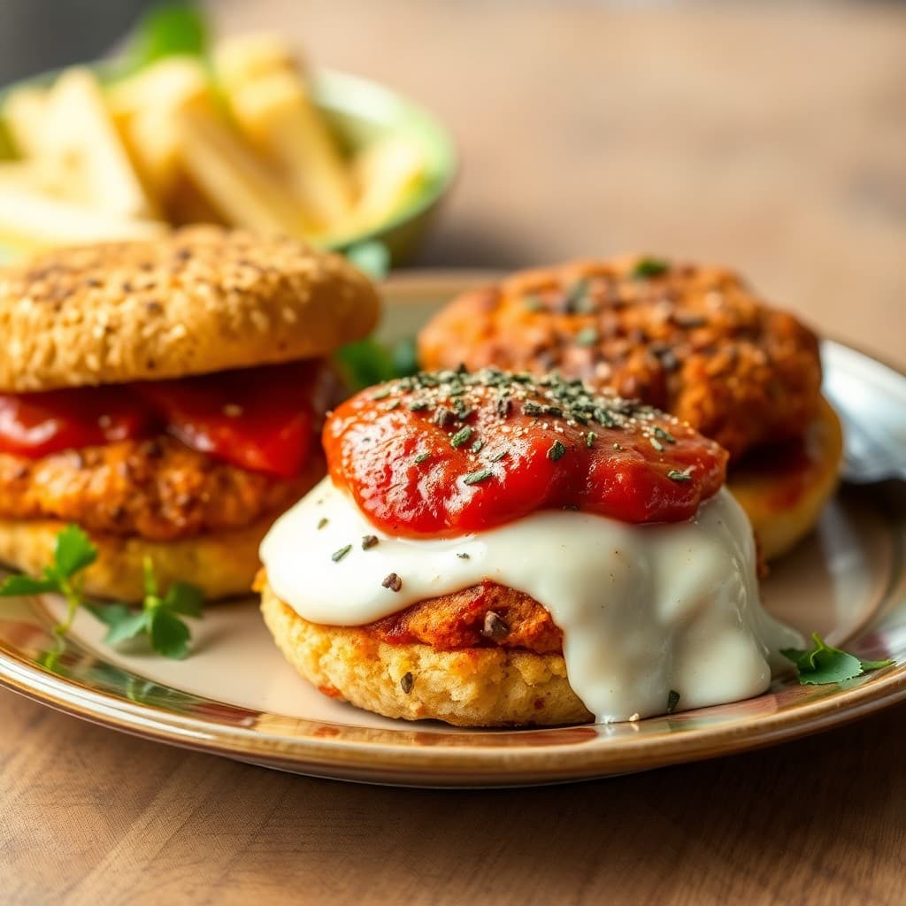 Herbed Chicken Parmesan Burgers