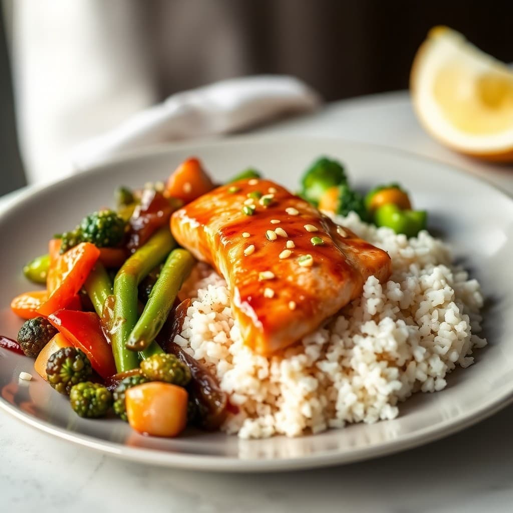 Honey Garlic Salmon Teriyaki Bowls