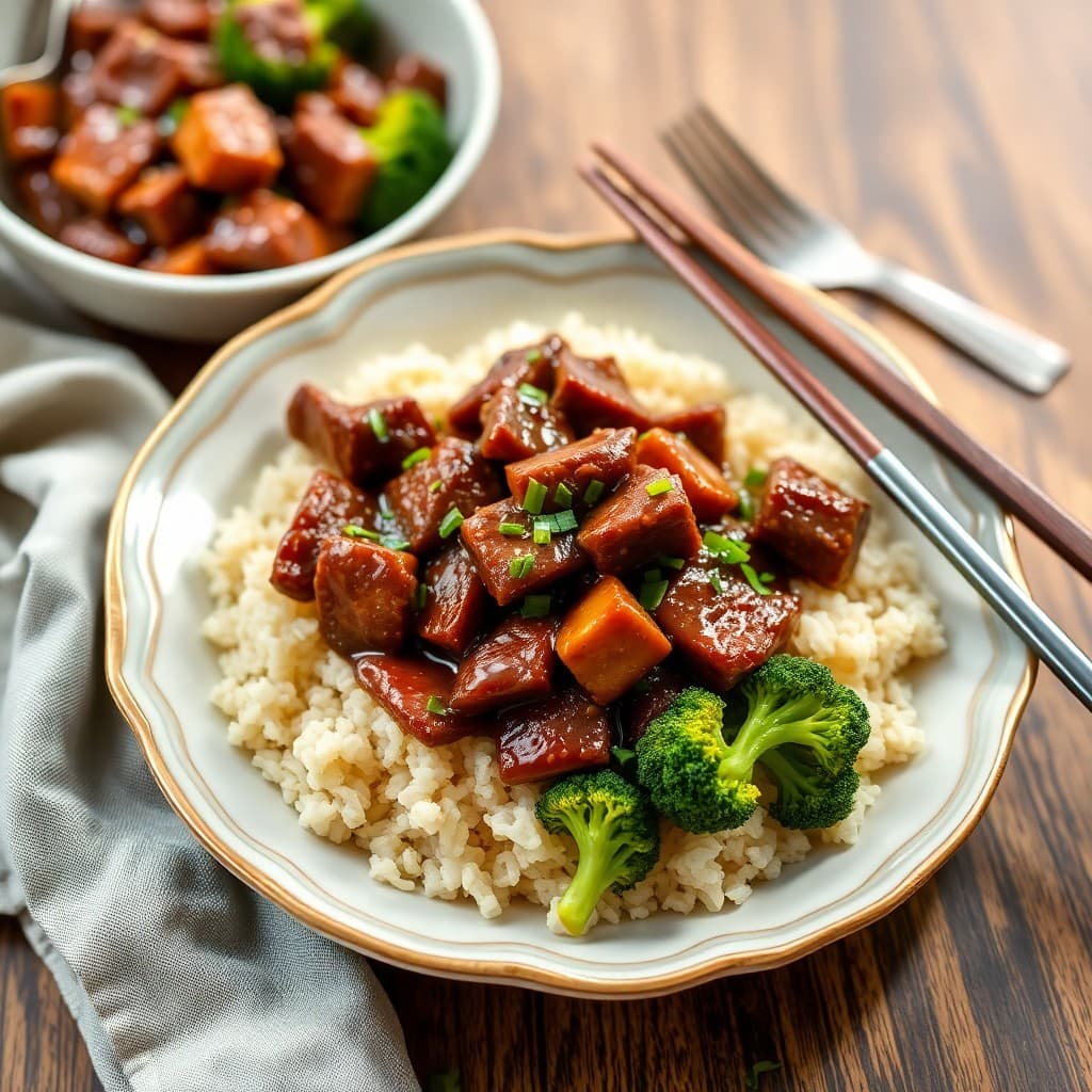 Korean Beef Bulgogi Bowls with Ginger Garlic Broccoli