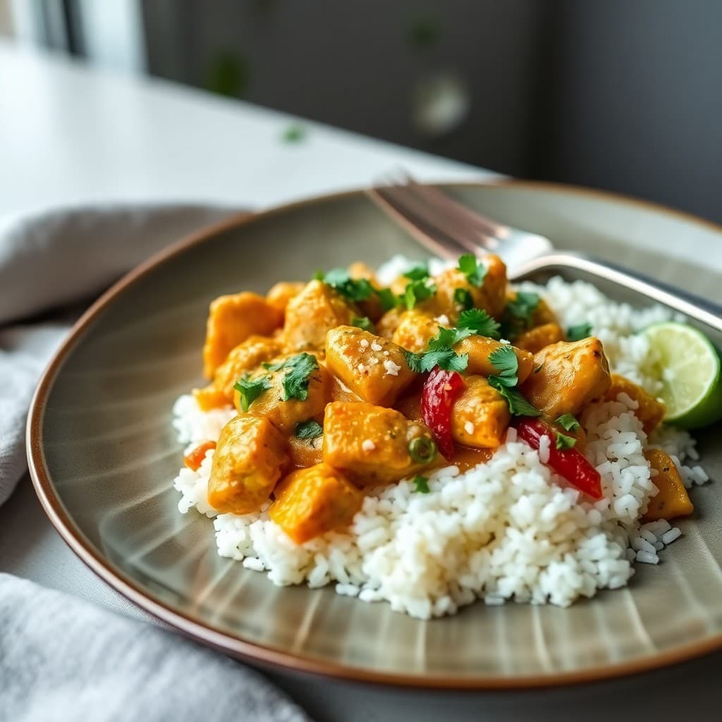 Thai Coconut Curry Chicken Bowls