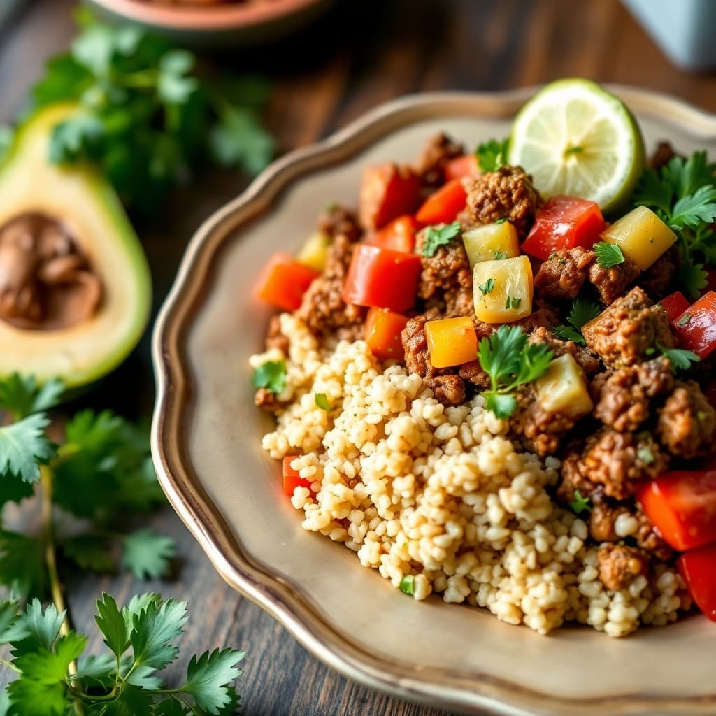 Moroccan Beef & Quinoa Bowls