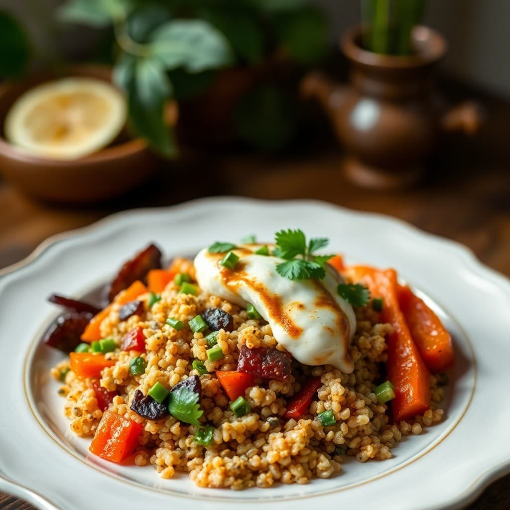 Peruvian Quinoa and Roasted Vegetable Bowl