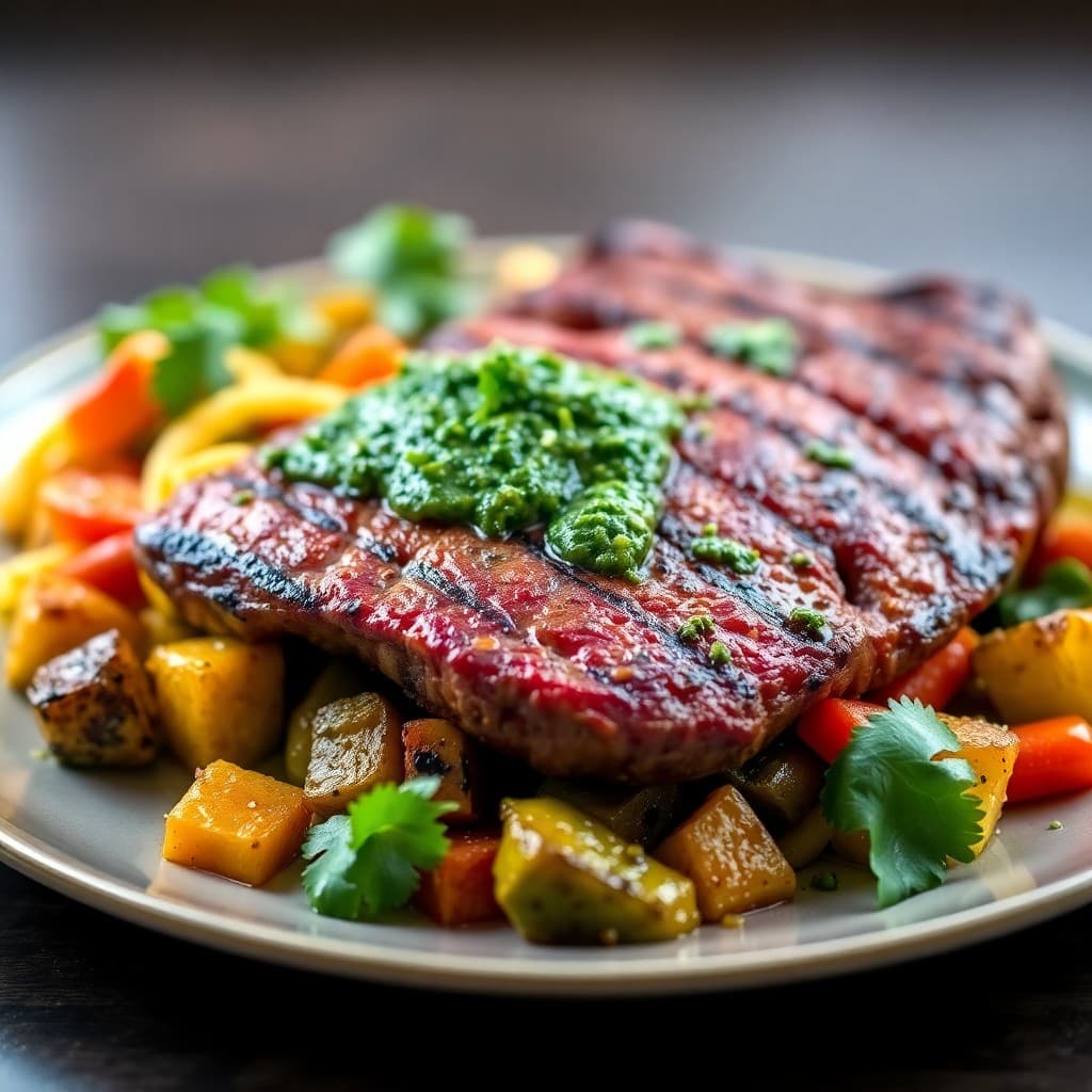 Brazilian Grilled Picanha Steak with Chimichurri