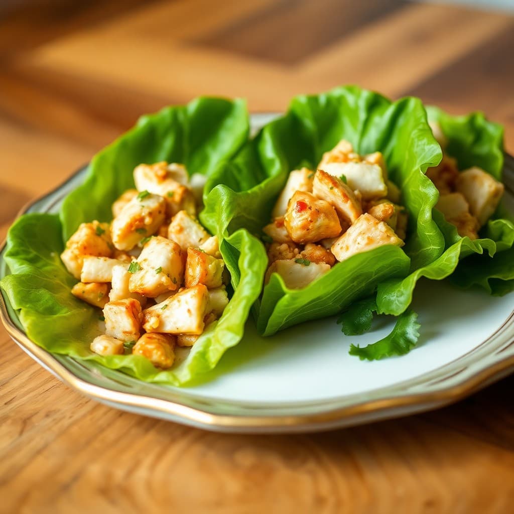 Coconut Lime Chicken Lettuce Wraps