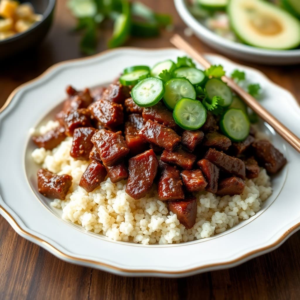 Korean Beef Bulgogi Bowls with Cucumber Salad