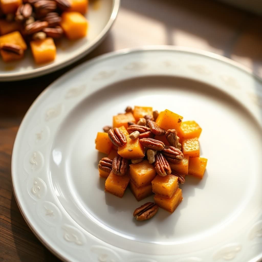 Roasted Butternut Squash and Pecan Snack