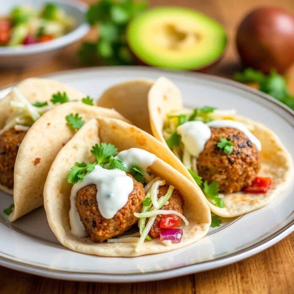 Zesty Moroccan Meatball Wraps