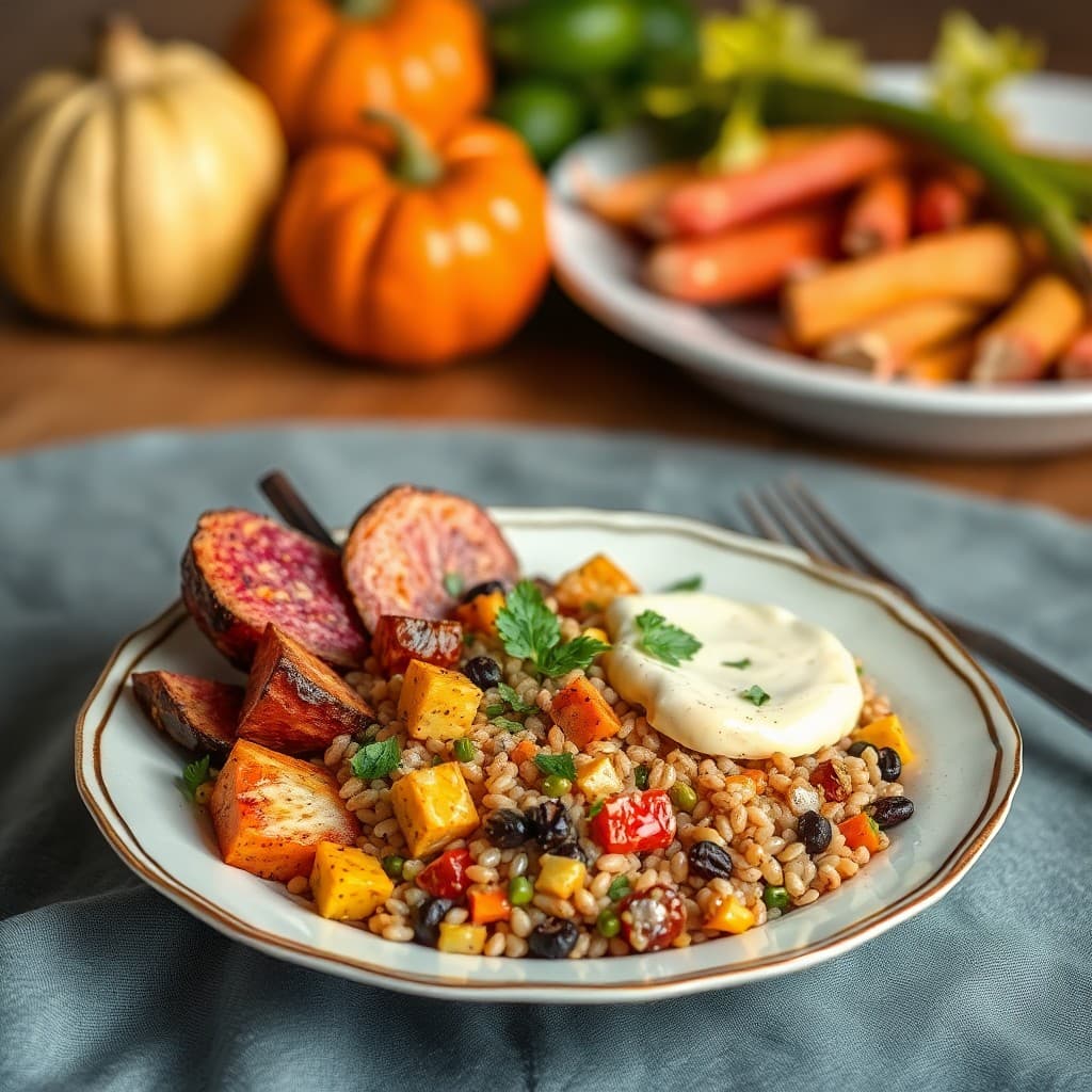 Autumn Grain Bowl with Roasted Vegetables
