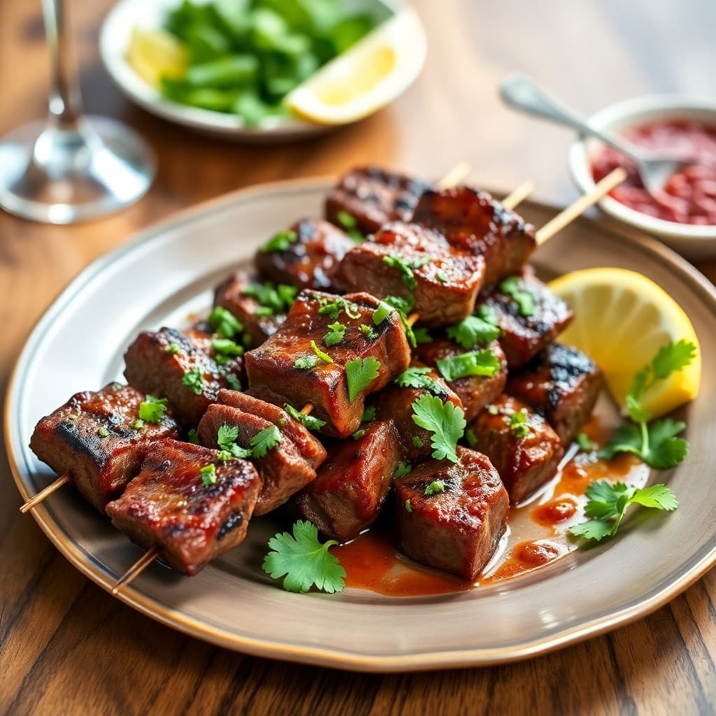 Brazilian Beef Picanha Skewers with Chimichurri