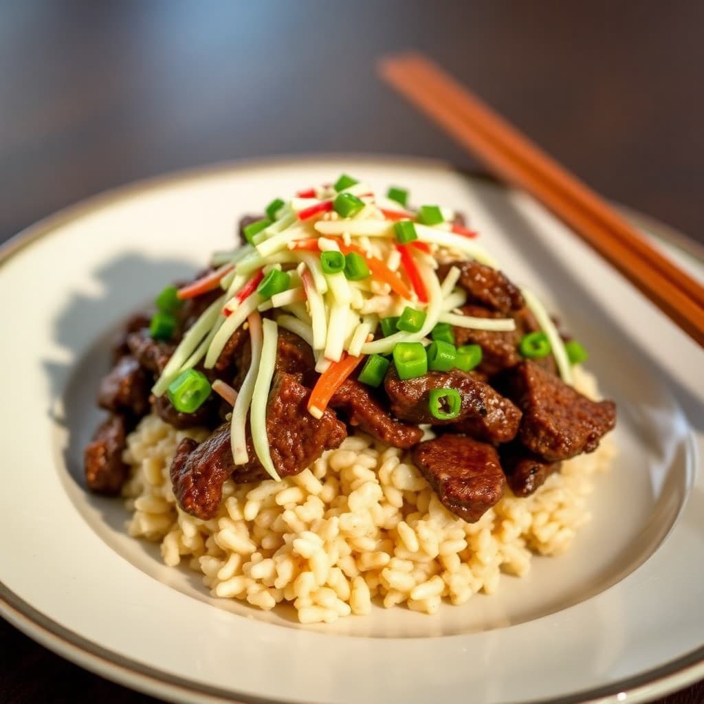 Korean BBQ Beef Bowls with Sesame Slaw