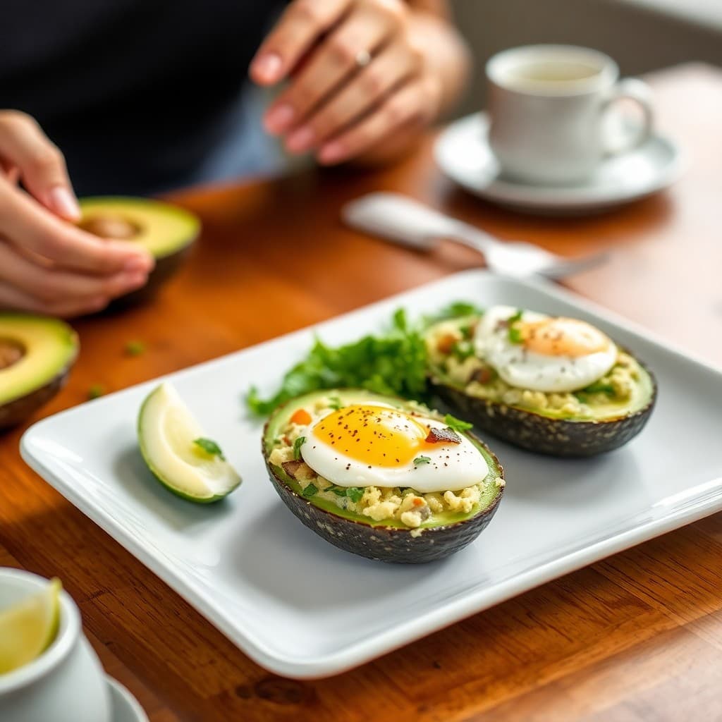 Creamy Avocado Breakfast Boats