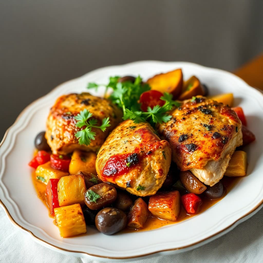 Vibrant Mediterranean Chicken Bake