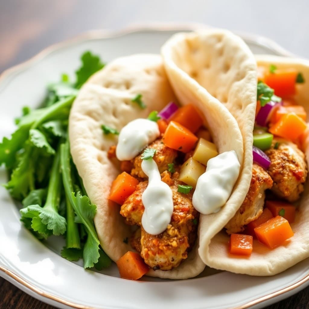 Zesty Greek Chicken Gyros