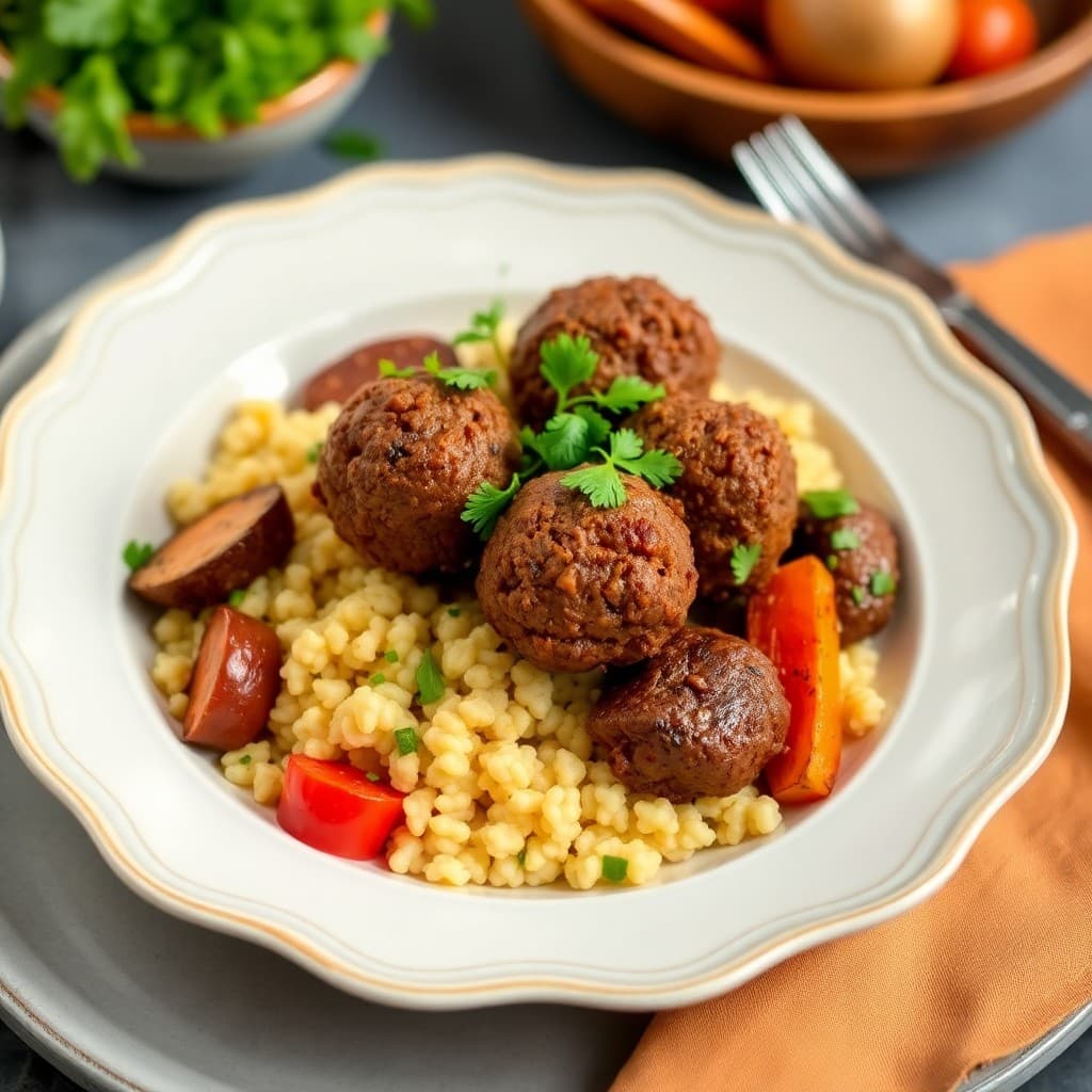 Moroccan-Spiced Beef Kofta Bowls