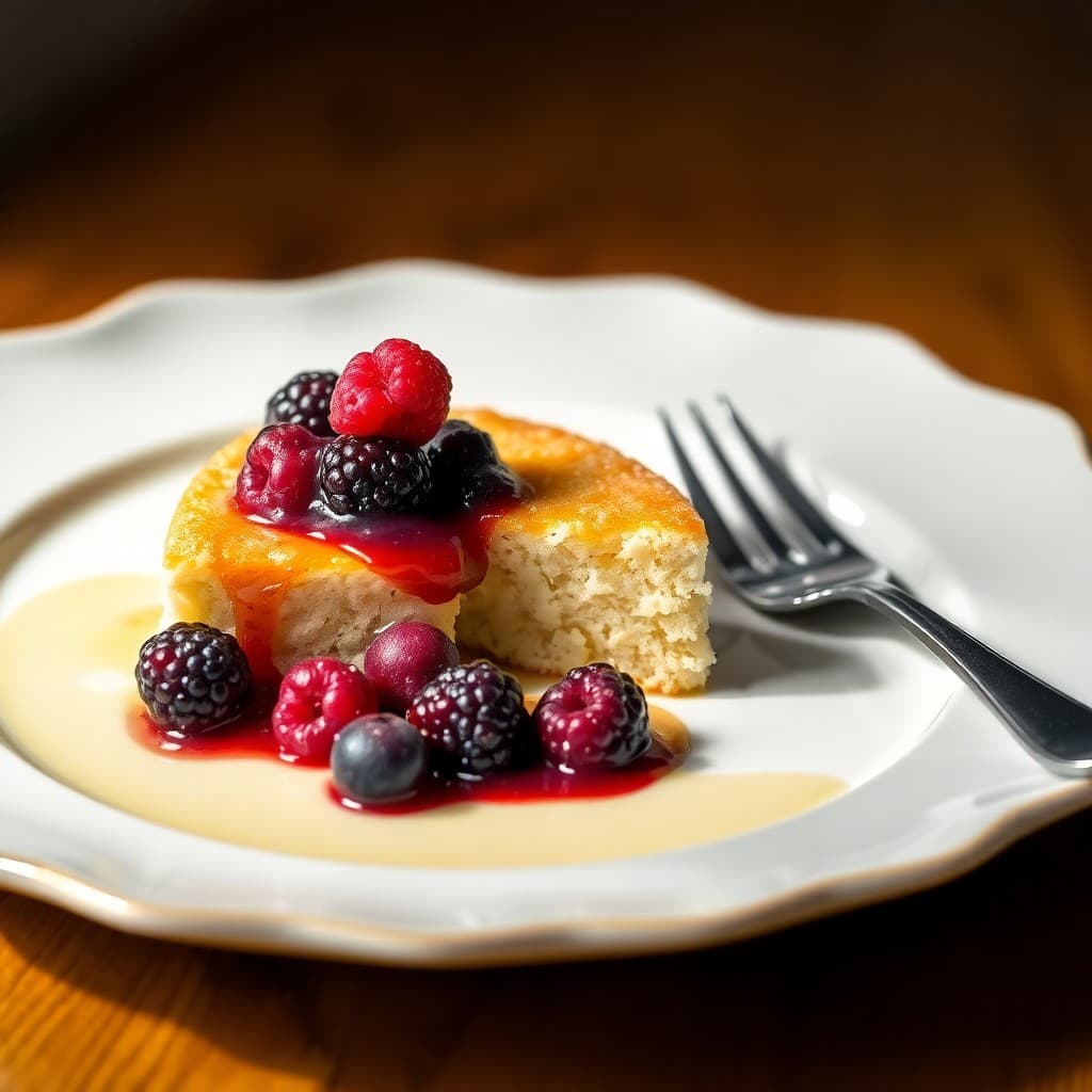Provençal Lavender & Honey Olive Oil Cake with Fresh Berry Compote