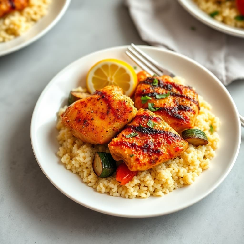 Moroccan Lemon Chicken Bowls