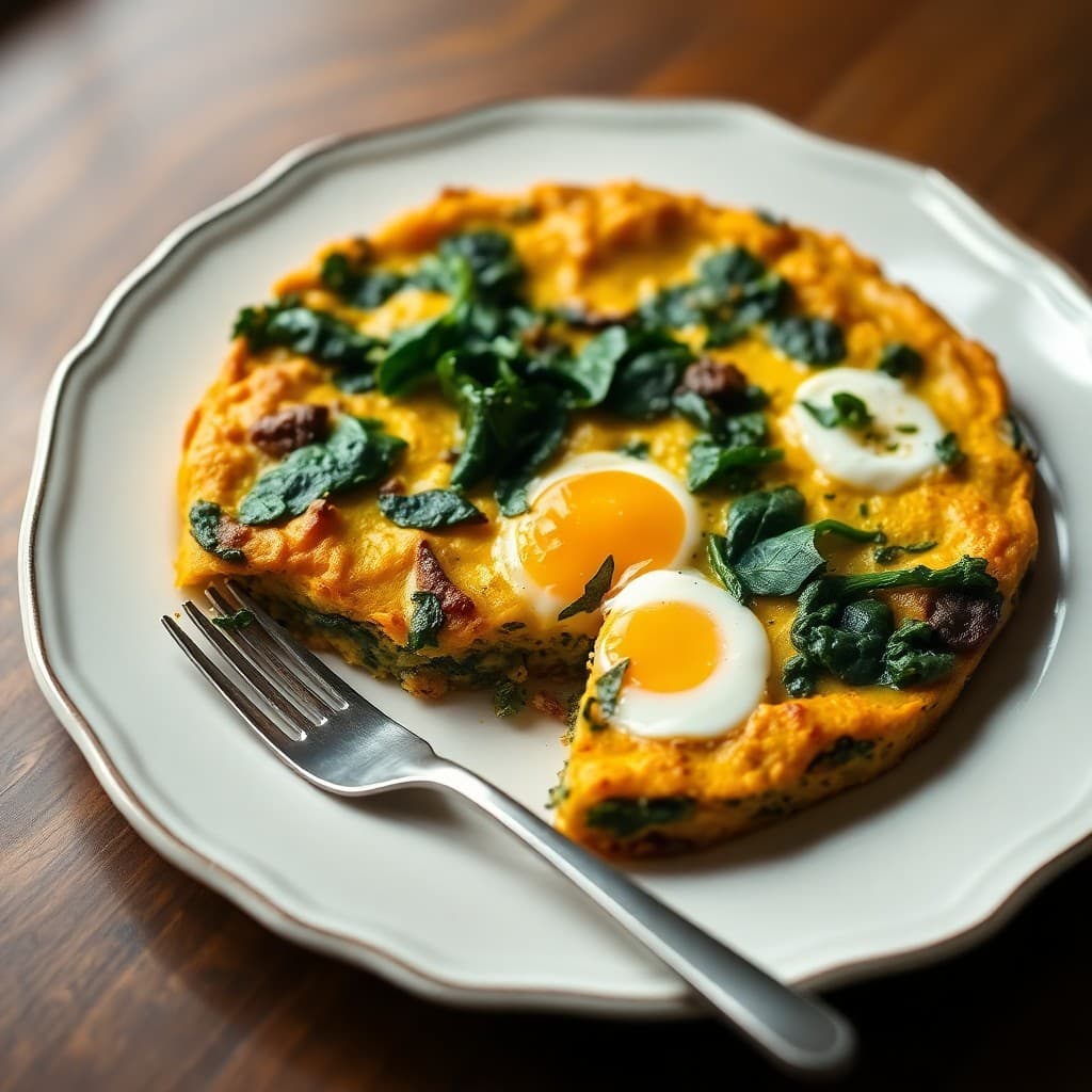 Roasted Pumpkin and Spinach Frittata