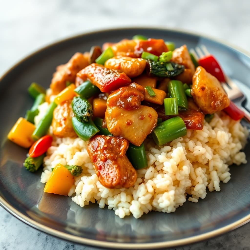 Teriyaki Chicken Stir-Fry with Coconut Lime Rice
