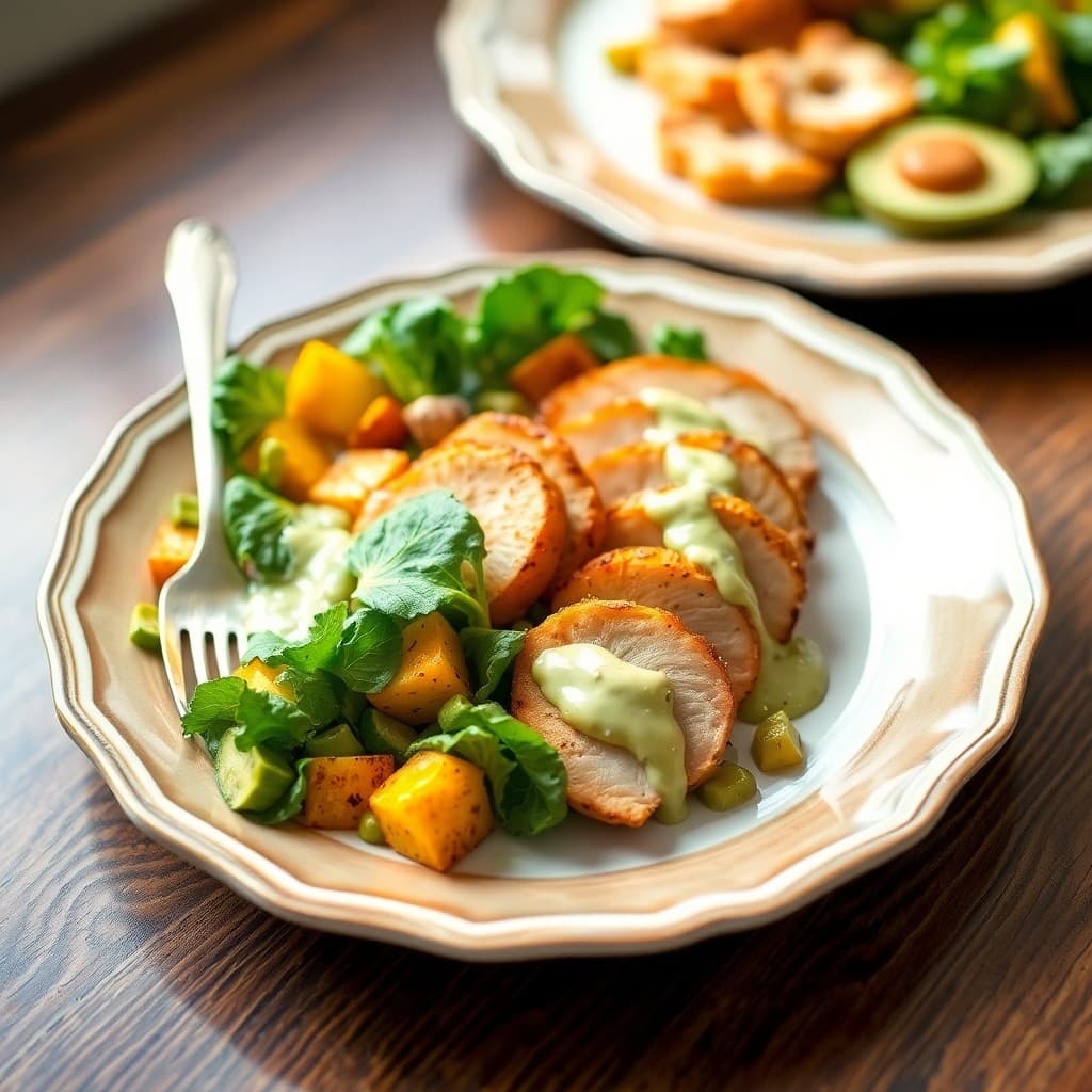 Roasted Autumn Squash and Chicken Salad